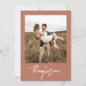 Carte De Remerciements Mariage en terre cuite de Bohême en laiton rustiqu (Dos)