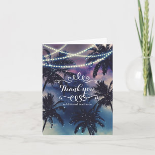 Carte De Remerciements Mariage Enchanted Night Sky Soirée Lumières de pla