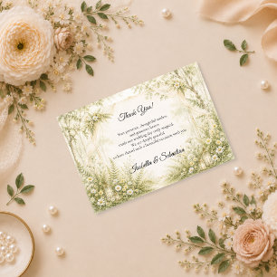 Carte De Remerciements Mariage enchanteur en forêt