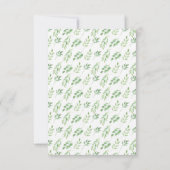 Carte de Remerciements Mariage Engagement Feuilles (Dos)