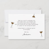 Carte De Remerciements Mariage Espresso Martini Dessiné à la Main (Dos)