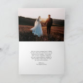 Carte De Remerciements Mariage et Remerciements Écriture Élégante Photo (Intérieur)