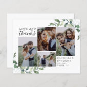 Carte de remerciements Mariage Eucalyptus (Devant / Derrière)