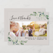 Carte de remerciements Mariage Eucalyptus (Devant / Derrière)