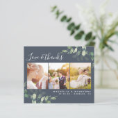 Carte de remerciements Mariage Eucalyptus (Debout devant)