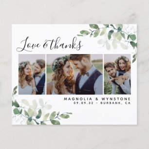 Carte de remerciements Mariage Eucalyptus