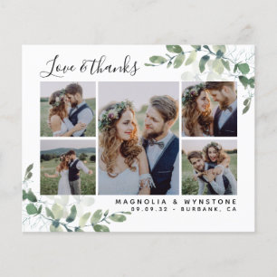 Carte de remerciements Mariage Eucalyptus