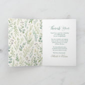 Carte De Remerciements Mariage Eucalyptus (Intérieur)