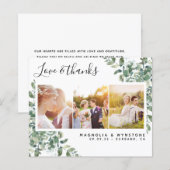 Carte de remerciements Mariage Eucalyptus (Devant / Derrière)