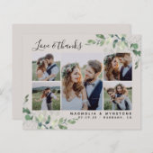 Carte de remerciements Mariage Eucalyptus (Devant / Derrière)