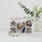 Carte de remerciements Mariage Eucalyptus (Debout devant)
