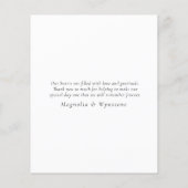 CARTE DE REMERCIEMENTS Mariage Eucalyptus BUDGET (Dos)