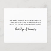 CARTE DE REMERCIEMENTS Mariage Eucalyptus BUDGET (Dos)