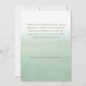 Carte De Remerciements Mariage Eucalyptus de l'aquarelle verte (Dos)