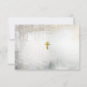 Carte De Remerciements Mariage Eucalyptus Gris Texture Or Doré (Dos)