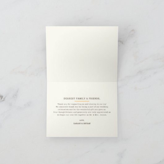 Carte De Remerciements Mariage extérieur Rustic Moose (Intérieur)