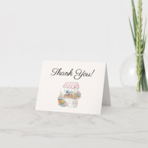 Carte De Remerciements Mariage Fantaisiste Fraîchement Sur Le Marché Fête