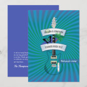 Carte De Remerciements Mariage Festival de Rock d'Été (Devant / Derrière)