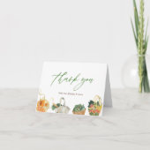 Carte De Remerciements Mariage Fête de mariage au marché fermier Plié (Devant)