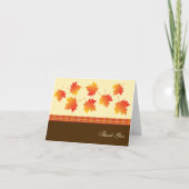 Carte De Remerciements Mariage Feuille d'automne (Devant)