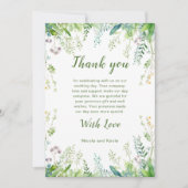 Carte De Remerciements Mariage Feuille Eucalyptus Greenery (Devant)