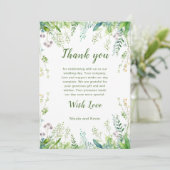 Carte De Remerciements Mariage Feuille Eucalyptus Greenery (Debout devant)