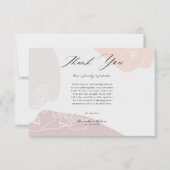 Carte De Remerciements Mariage Fleur Abstrait (Devant)