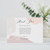 Carte De Remerciements Mariage Fleur Abstrait (Debout devant)