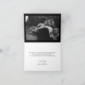 Carte De Remerciements Mariage Fleur Florale Blanche Noire Remerciement P (Intérieur)