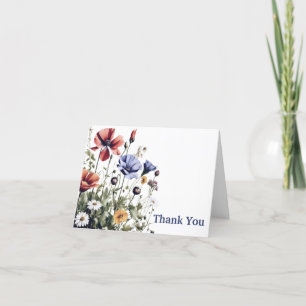 Carte De Remerciements Mariage fleur sauvage