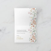 Carte de remerciements Mariage fleur sauvage (Intérieur)