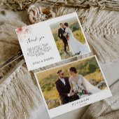 Carte de remerciements Mariage fleur sauvage