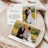 Carte de remerciements Mariage fleur sauvage