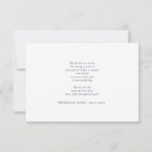 Carte De Remerciements Mariage Fleur sauvage bleu Dusty (Dos)