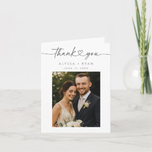 Carte De Remerciements Mariage Fleur sauvage de jardin boho romantique