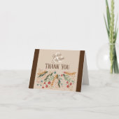 Carte De Remerciements Mariage Fleur Sauvage Élégant Jolie Inspiration (Devant)