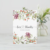 Carte de remerciements Mariage fleur sauvage Meado (Debout devant)