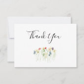 Carte de remerciements Mariage Fleur sauvage simpl (Devant)