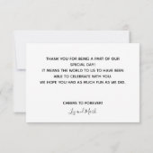 Carte de remerciements Mariage Fleur sauvage simpl (Dos)