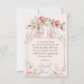 Carte De Remerciements Mariage Fleurs de Roses Aquarelle (Devant)