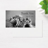 Carte de remerciements Mariage Fleurs noir et blan (Bureau)
