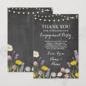 Carte de Remerciements Mariage Fleurs Sauvages (Devant / Derrière)