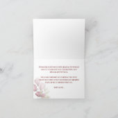 Carte de remerciements Mariage floral (Intérieur)