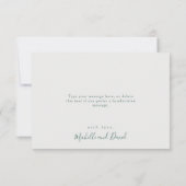 Carte De Remerciements Mariage Floral à l'Aquarelle Noire (Dos)