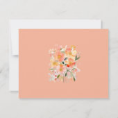 Carte De Remerciements Mariage Floral Arch Orange Peach moderne (Dos)