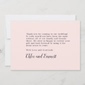 Carte De Remerciements Mariage floral blanc et blanc (Dos)