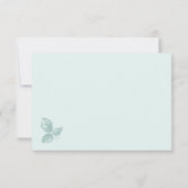 Carte De Remerciements Mariage floral bleu rustique (Dos)