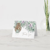 Carte De Remerciements Mariage floral catholique Mary & Joseph (Devant)