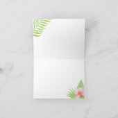 Carte De Remerciements Mariage floral d'aquarelle tropicale (Intérieur)