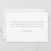 Carte De Remerciements Mariage Floral de la Renaissance (Dos)